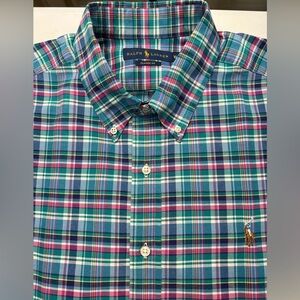 Ralph Lauren Men’s Classic Fit Button Down Shirt Sz XL Cotton Plaid Preppy